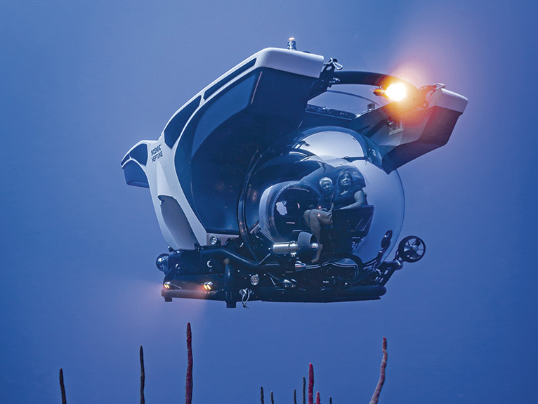 Custom-built Scenic Neptune submersible underwater