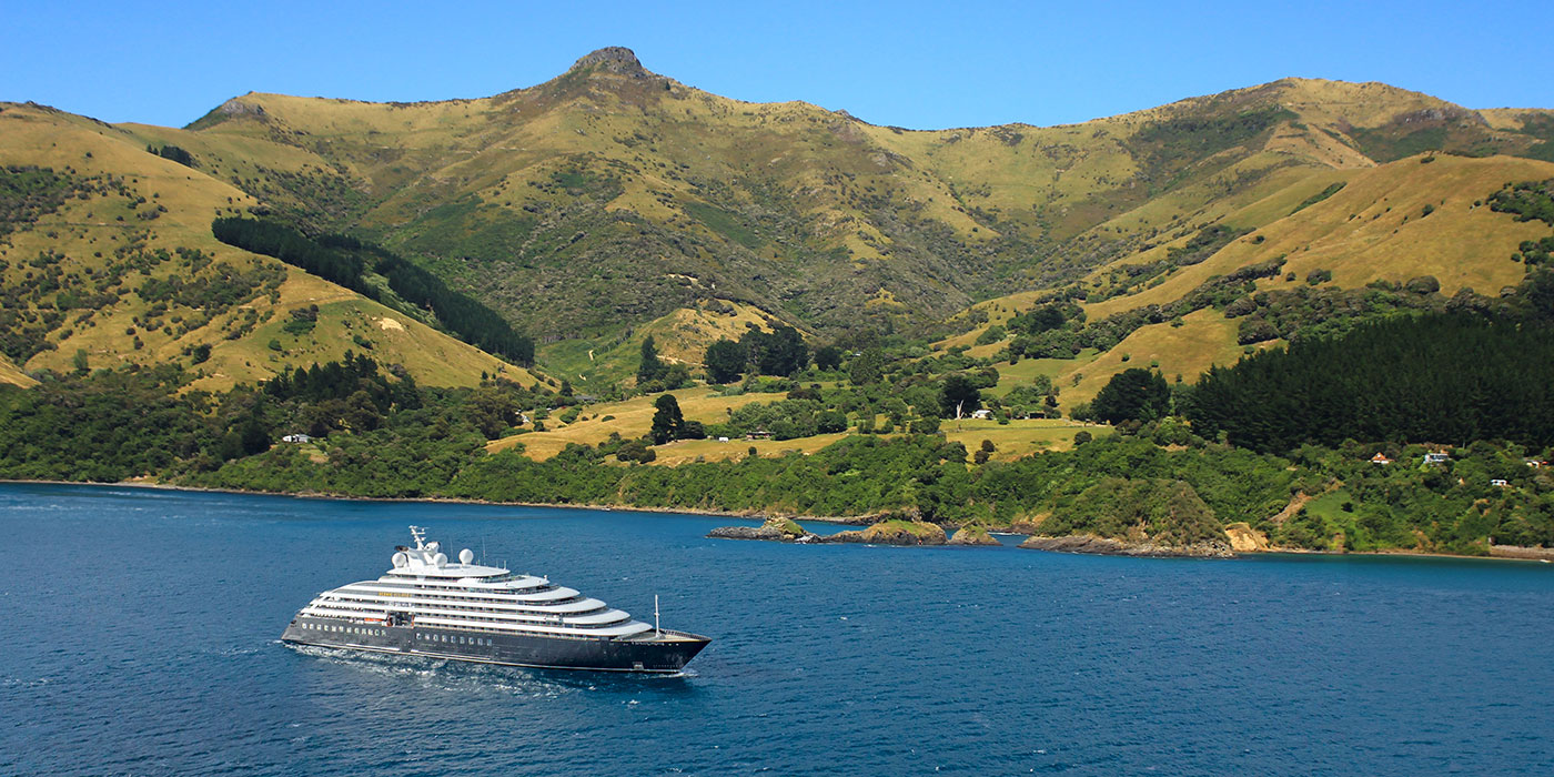 Scenic Eclipse cruising in New Zealand