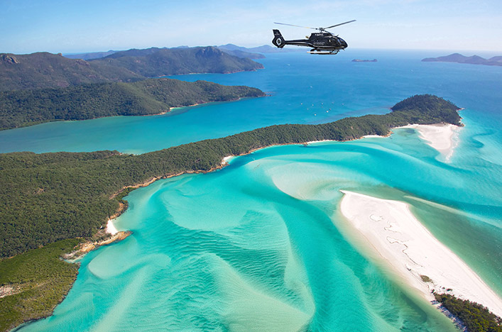 Scenic Helicopter over Whitehaven Beach