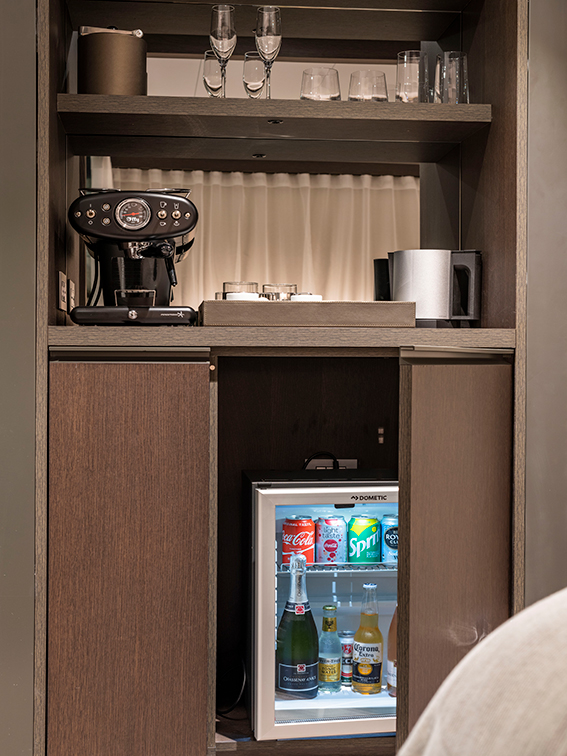 Minibar refreshed daily