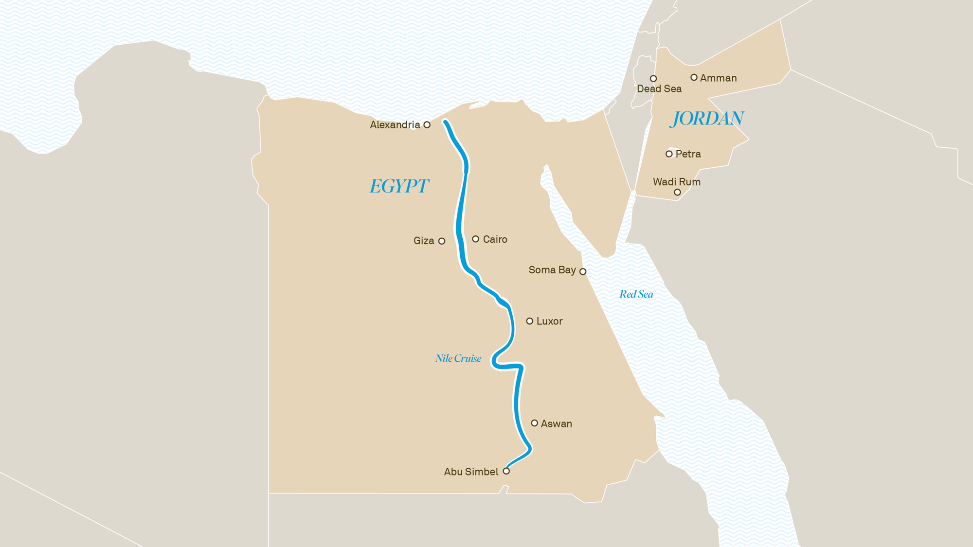 Scenic Land touring destinations in Egypt & the Middle East