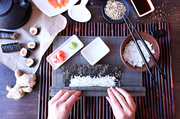 Sushi making Japan