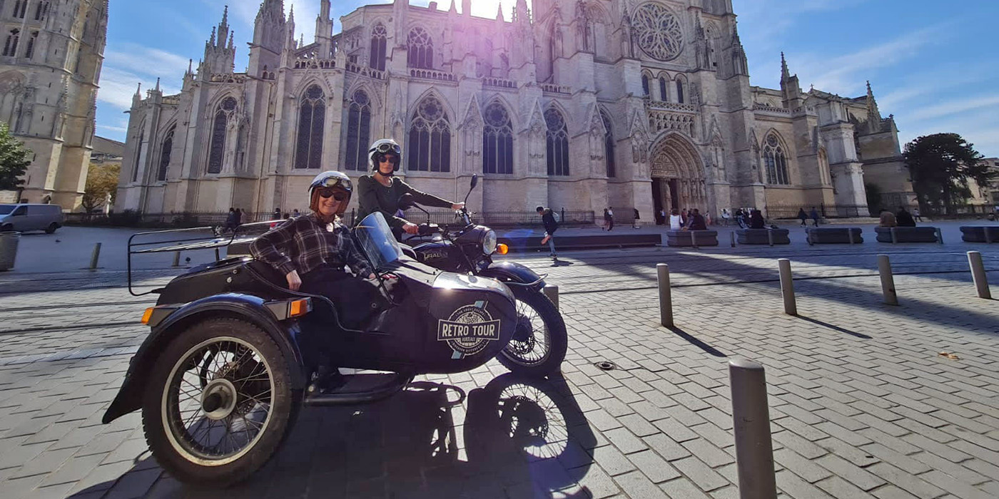 Scenic Freechoice retro motorbike tour in Bordeaux, France