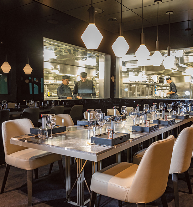 Chef's table dining, Scenic Eclipse