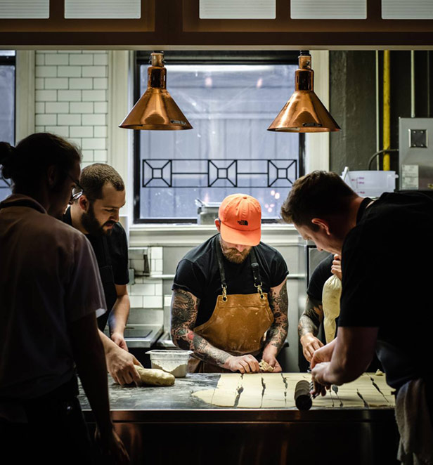 Dale Mackay in a restaurant