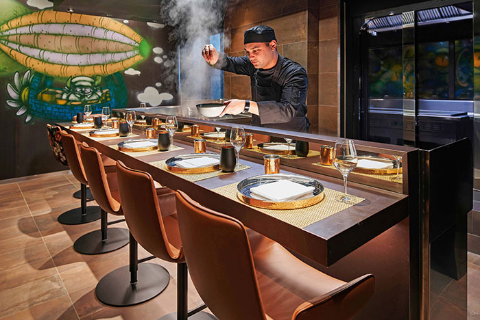 Chef serving food in Kokos night market