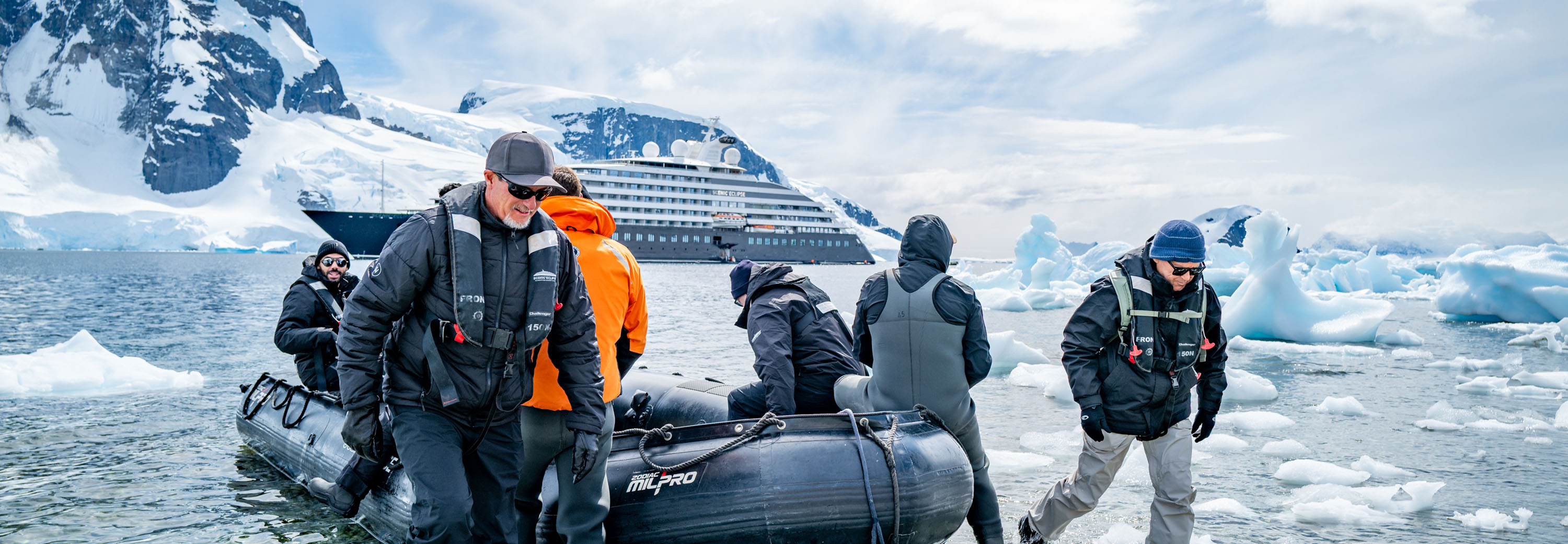 Scenic provides complimentary parka, polar boots, trekking poles and all required expedition gear