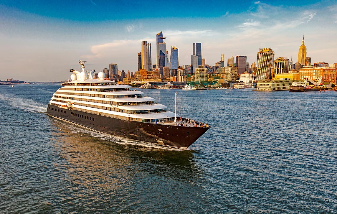 Scenic Eclipse with NYC in the background